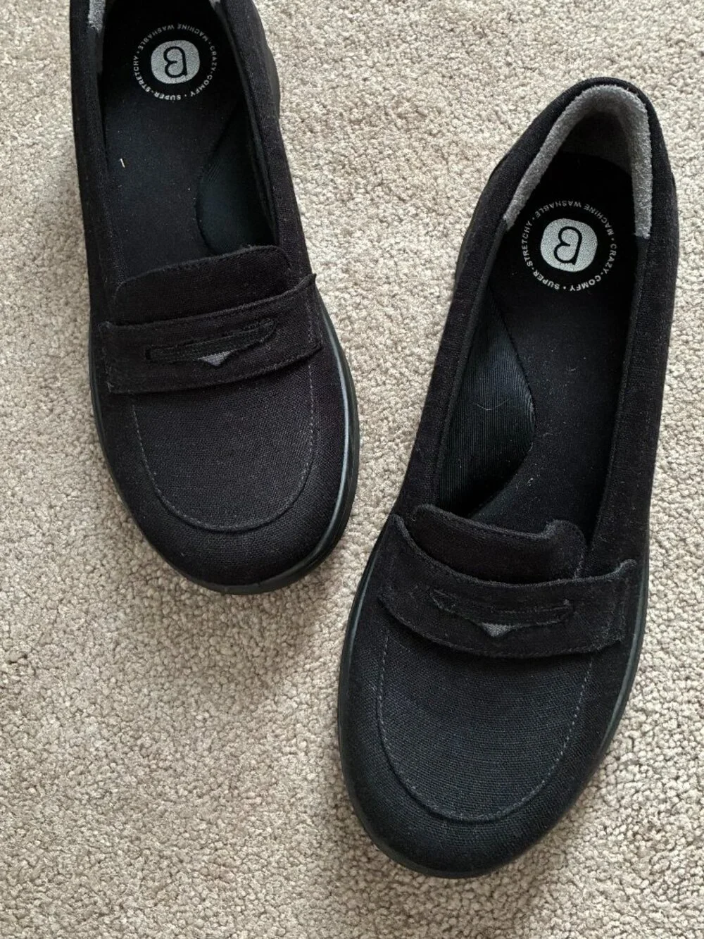 BZEES Women's Washable Slip On Loafers 7.5
